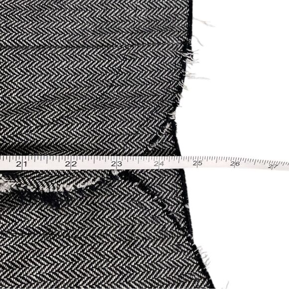 Amici by Baci Black White Herringbone Raw Seam Organic Cotton Jacket Size Medium - Picture 9 of 9